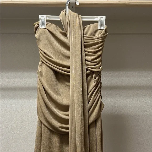 chinese dress ladies Iesha Dress - Blush | Tojha  Strapless Slinky Maxi
